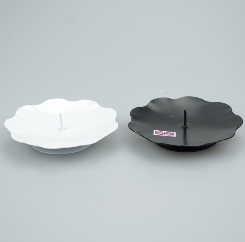 Ball/Pillar Candle Scallopedge Spiked Saucer Justcandles.co.uk